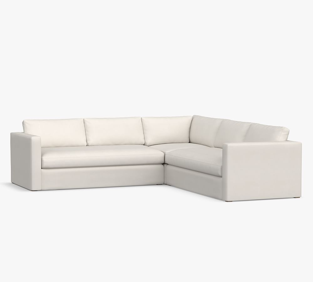 Jake Slipcovered L-Shaped Outdoor Sectional (110")