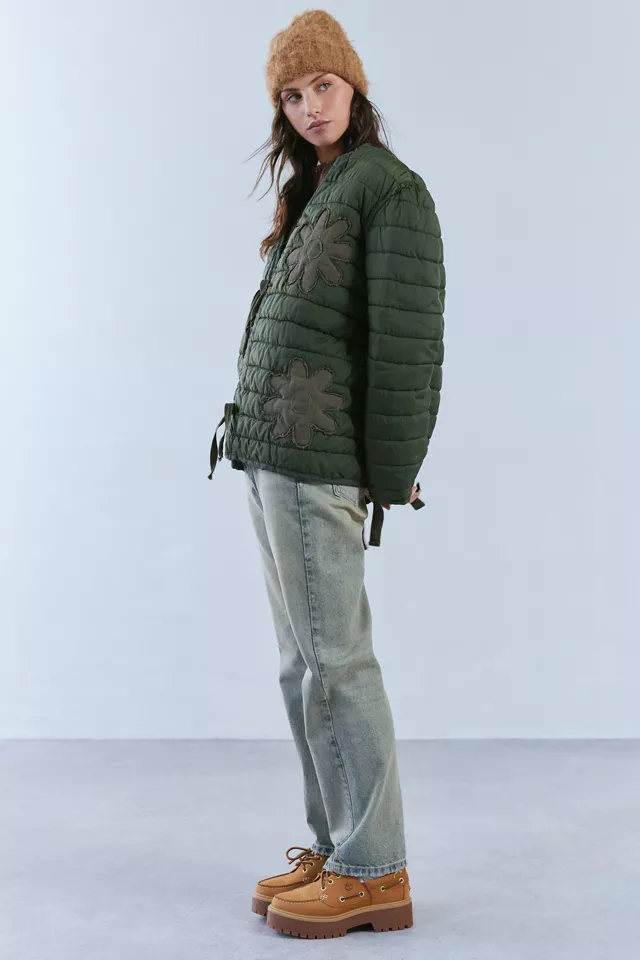 ReMADE By UO Tonal Floral Patchwork Surplus Jacket