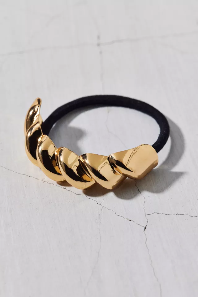 Twist Cuff Metal Ponytail Holder