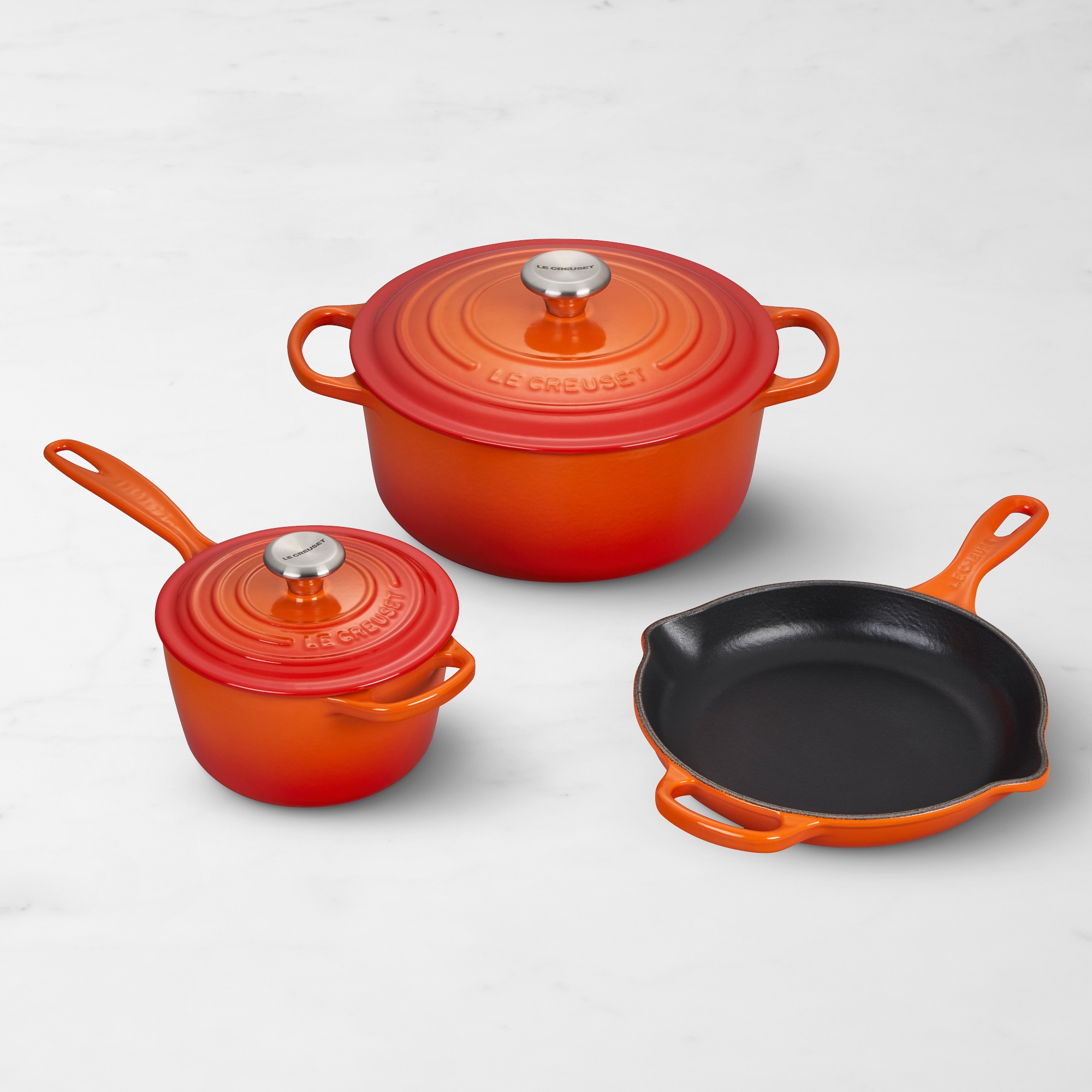 Signature Enameled Cast Iron 5-Piece Cookware Set