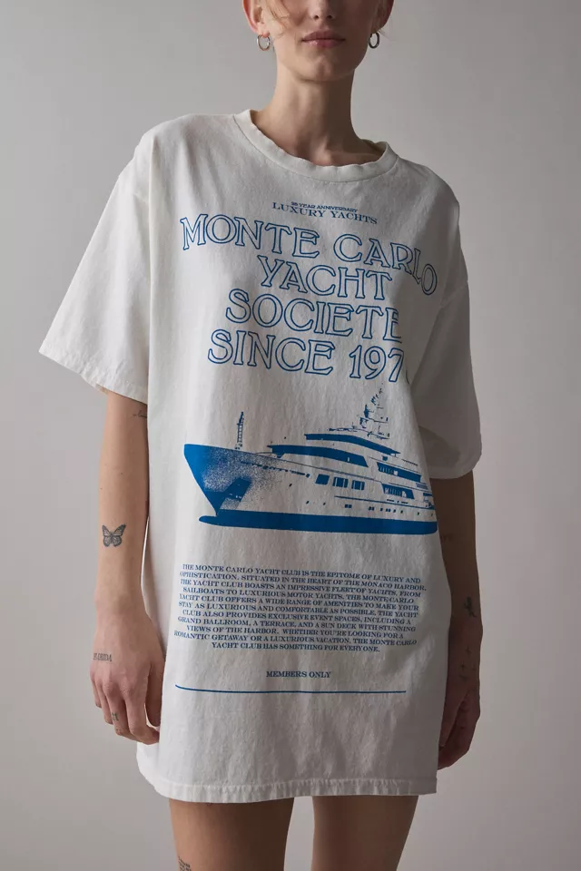 Monte Carlo Yacht Graphic T-Shirt Dress