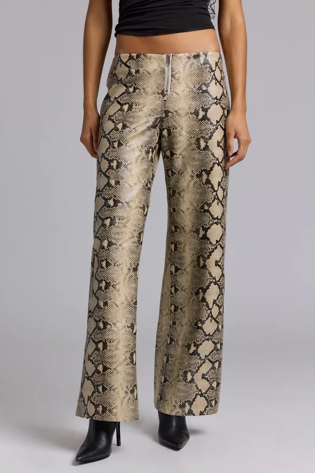 by.DYLN Xaavier Snake Print Faux Leather Pant