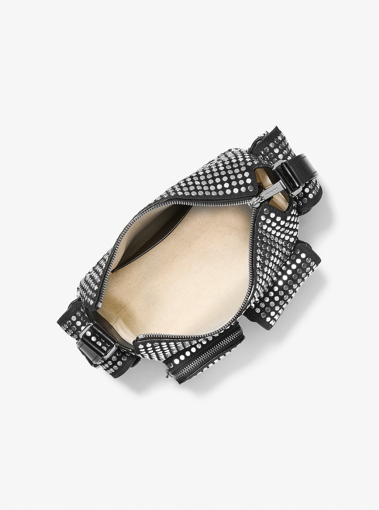 Dakota Medium Studded Suede Shoulder Bag