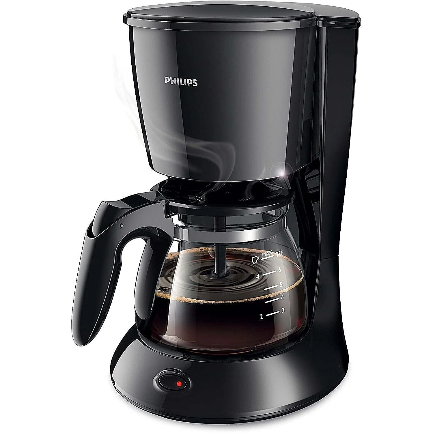Refurbished Philips Daily Coffee Maker Metal Black with Aroma Twister - HD7432/20