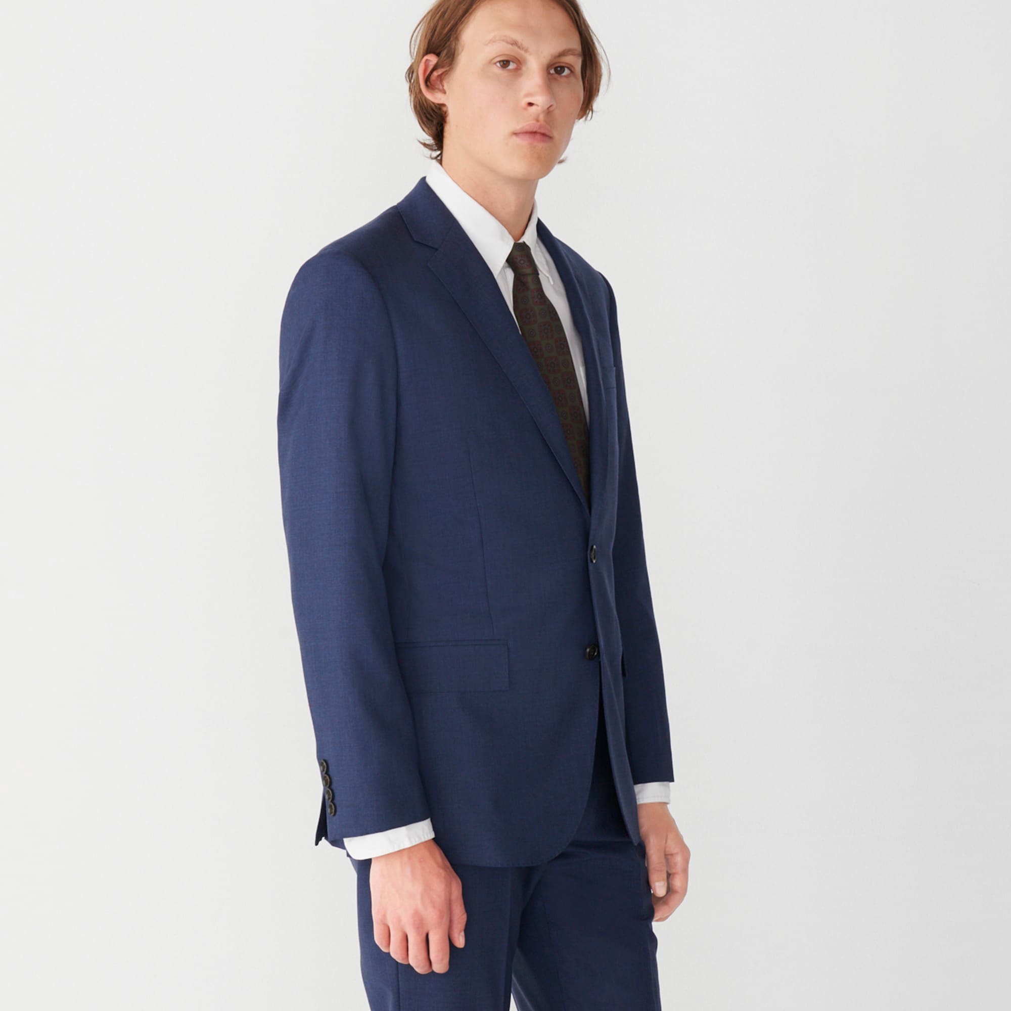 Ludlow Slim-fit suit jacket with double vent in Italian wool