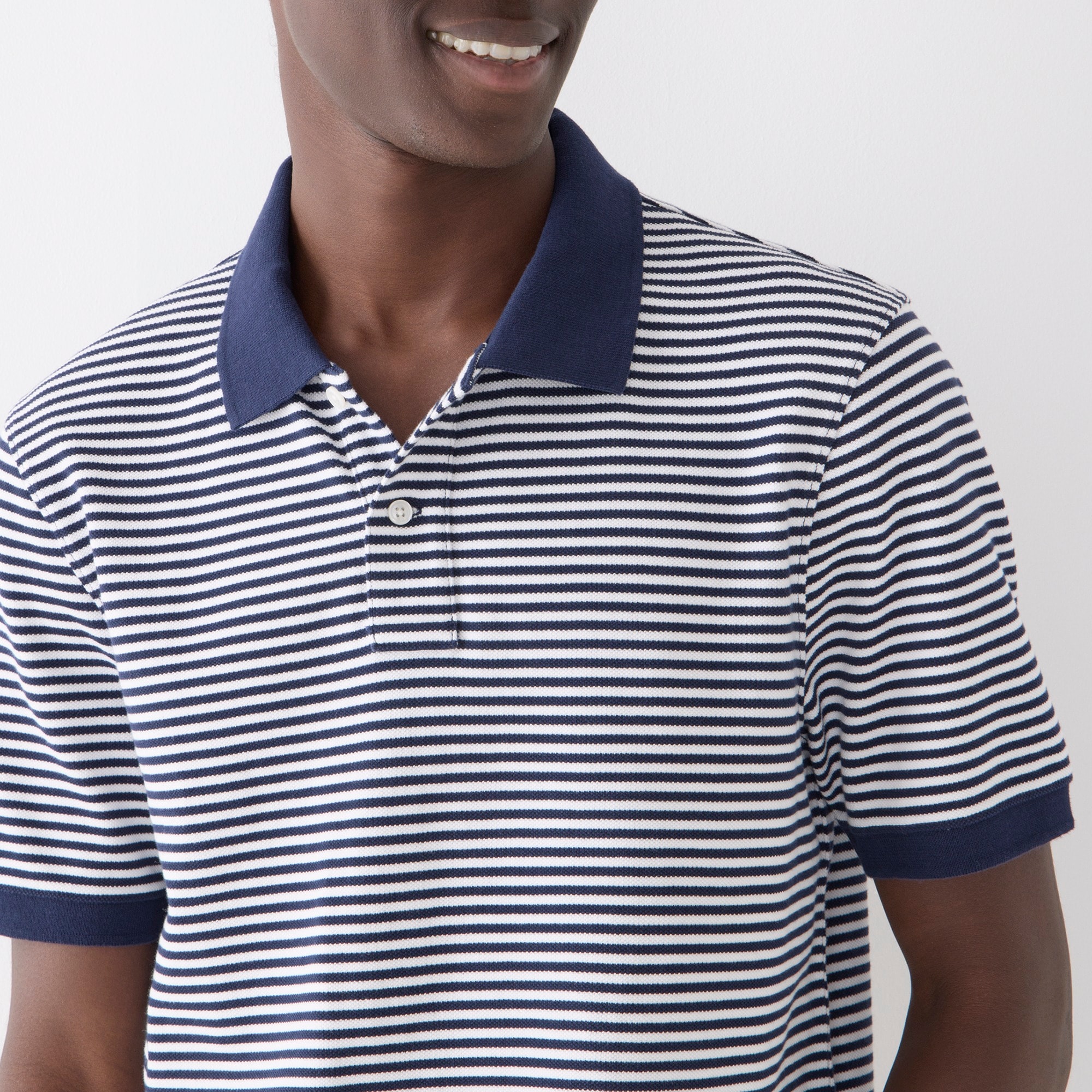 Piqu&eacute; polo shirt in stripe