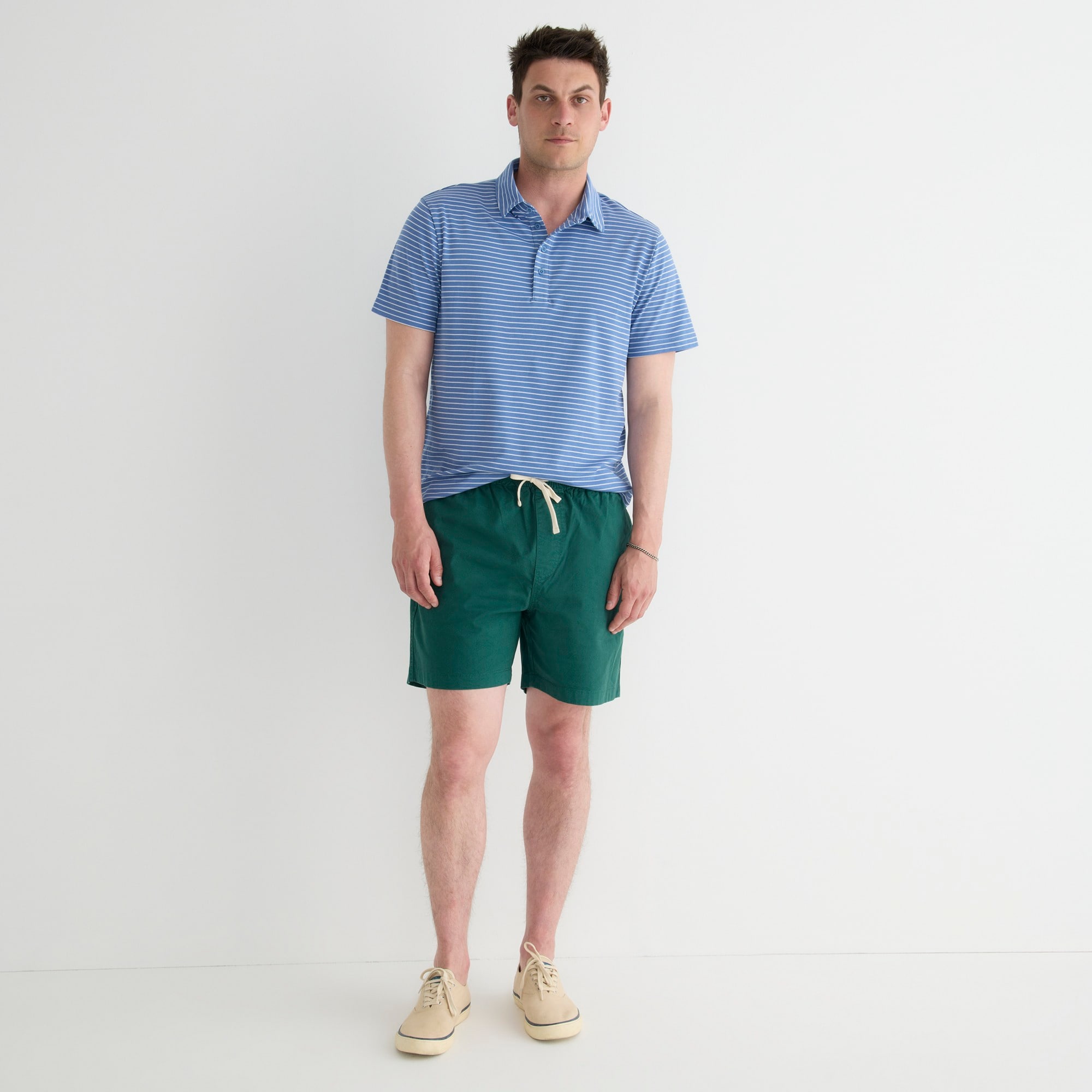 Performance polo shirt with COOLMAX&reg; in stripe