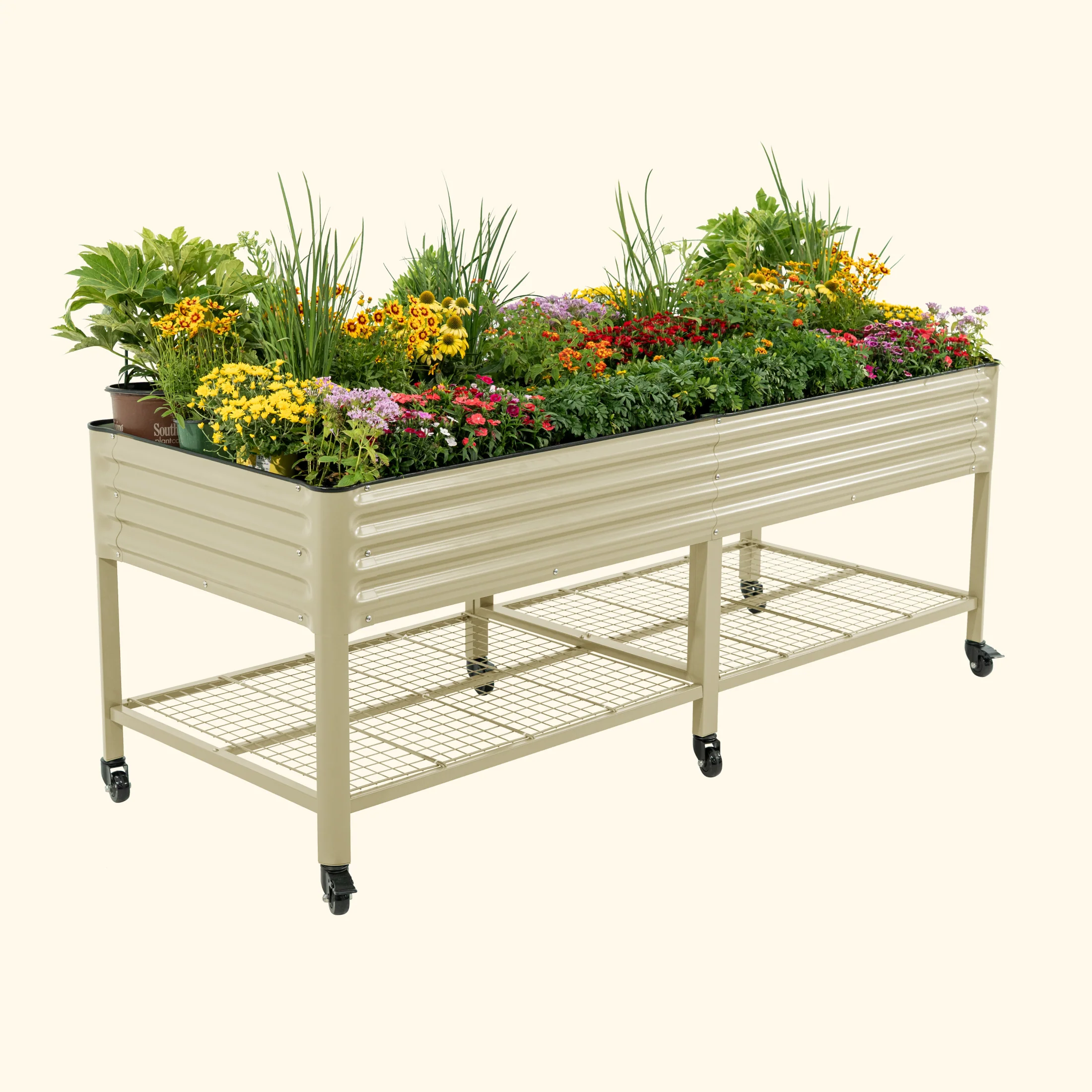 Elevated Garden Bed - Jumbo Series 3' x 8' Wheels Included