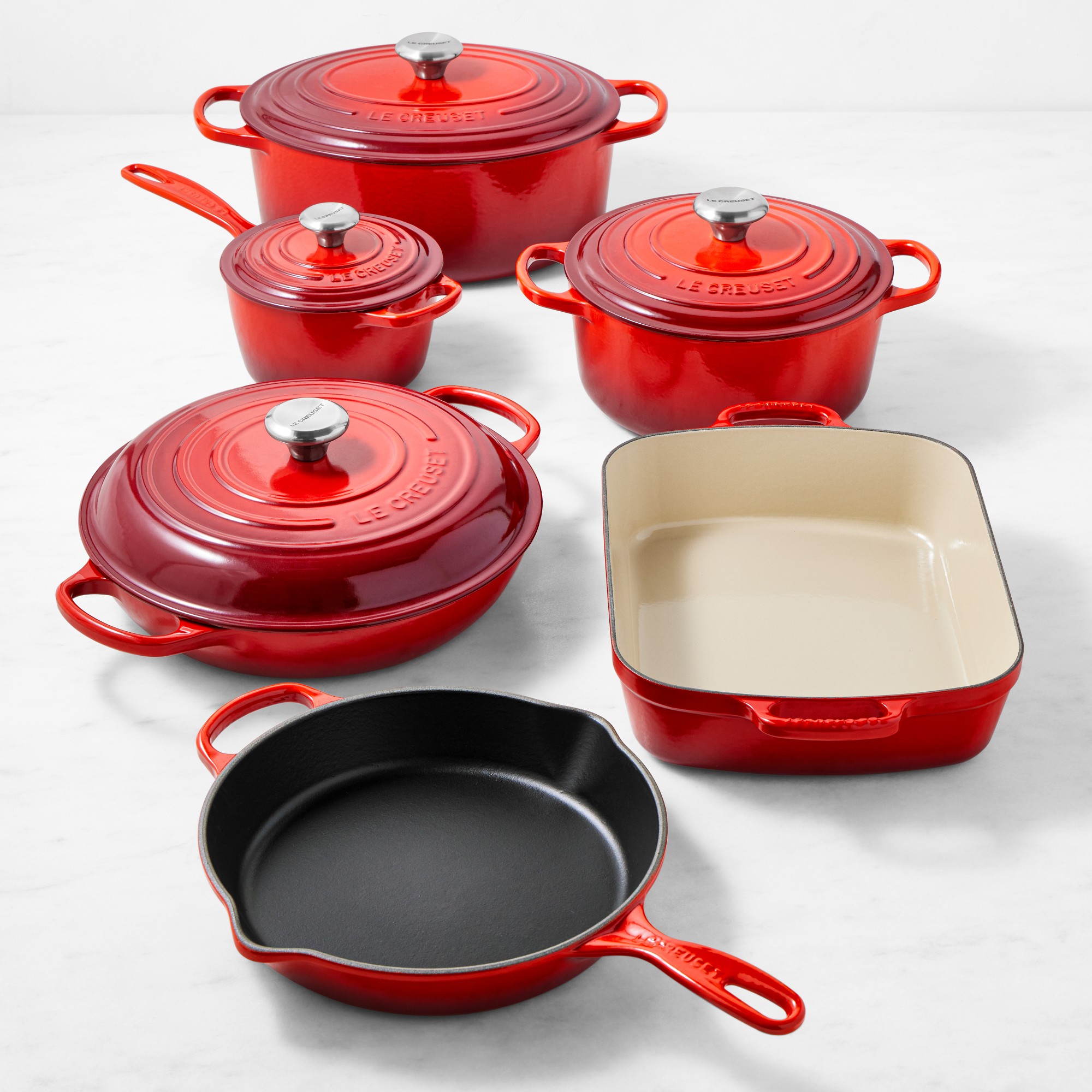 Signature Enameled Cast Iron 10-Piece Cookware Set