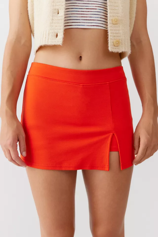 UO Grace Knit Low-Rise Micro Mini Skort