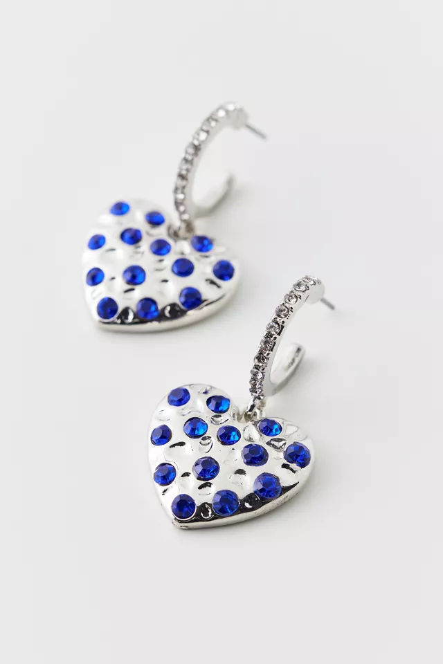 Heart Gem Hoop Earring