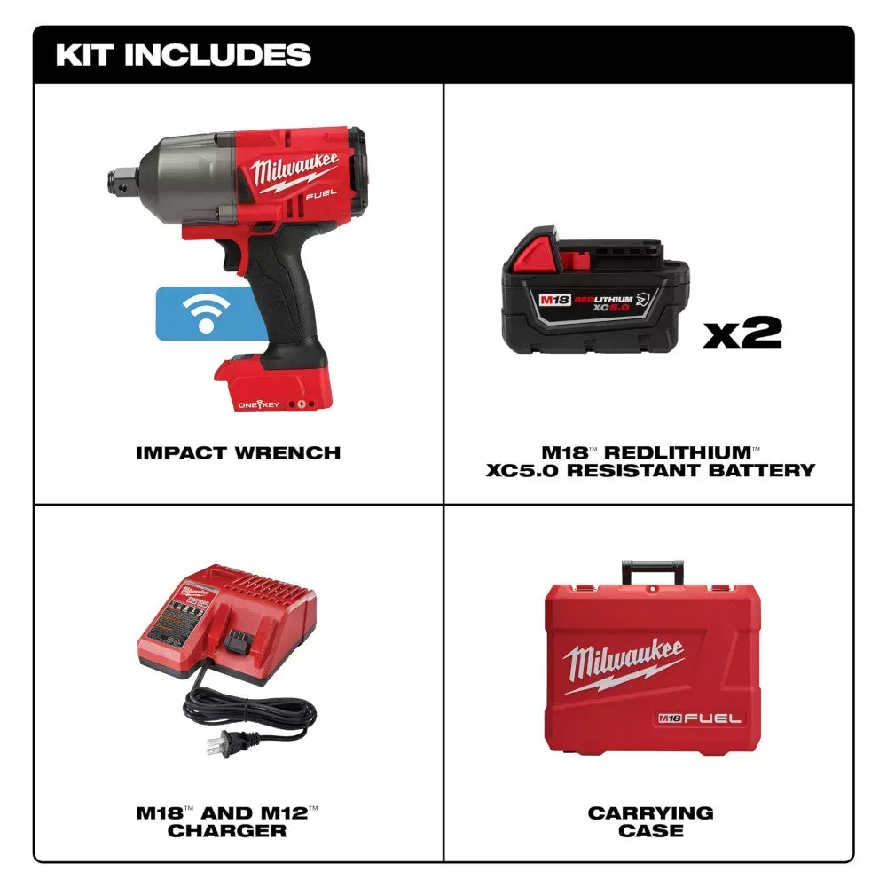 Milwaukee Pre-Sale 2864-22R M18 FUEL 18V ONE-KEY High Torque Impact Wrench 3/4 Friction Ring