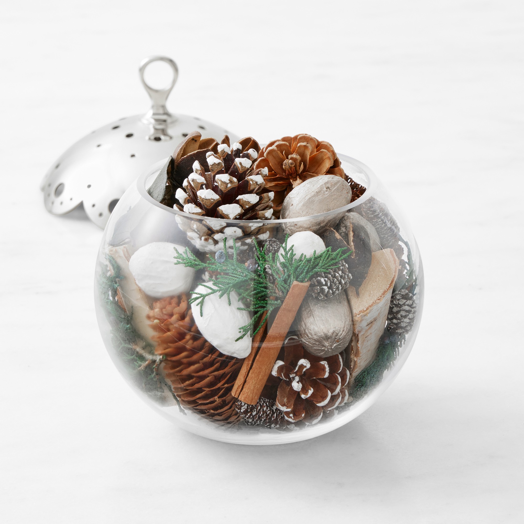 Winter Forest Potpourri in Glass Vessel