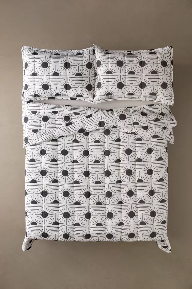 Geo Sun Printed Quilt Set