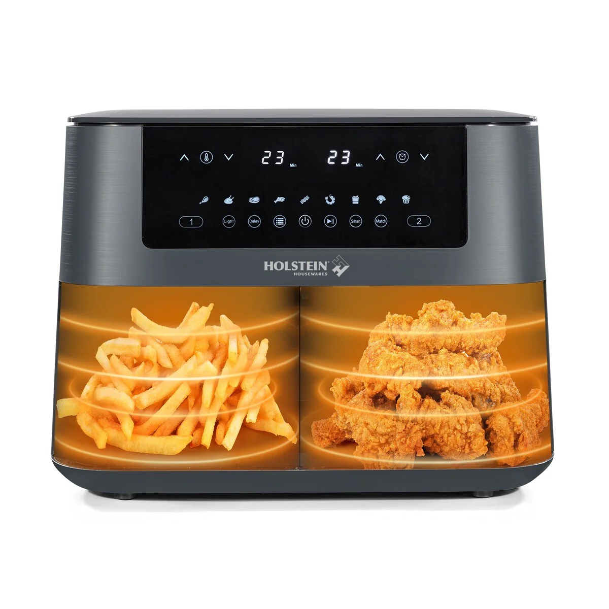 Holstein Housewares 8.4QT Dual Basket Digital Air Fryer