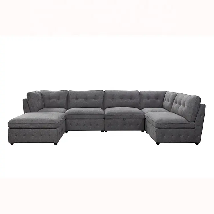 6-Piece Modular Fabric Sectional