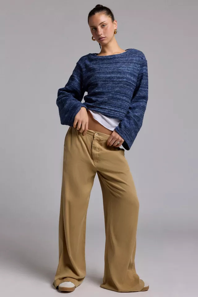 ReMADE By UO Remnants Space Dye Knit Drippy Sleeve Sweater