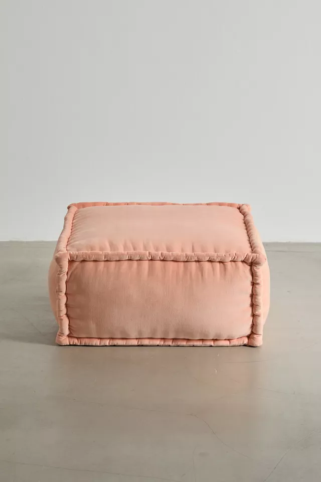 Evelyn Velvet Bean Bag Ottoman