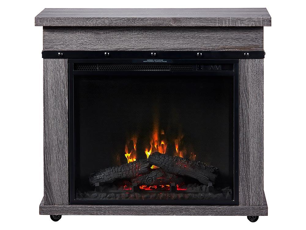 Morgan Infrared Electric Fireplace Heater in Charcoal Oak