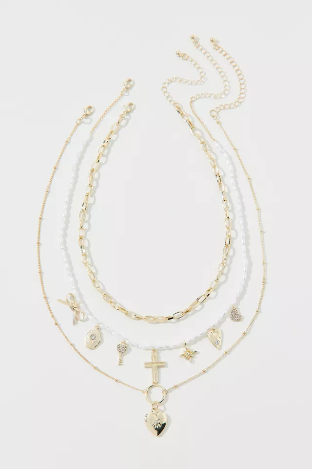 Larsa Layered Charm Necklace Set