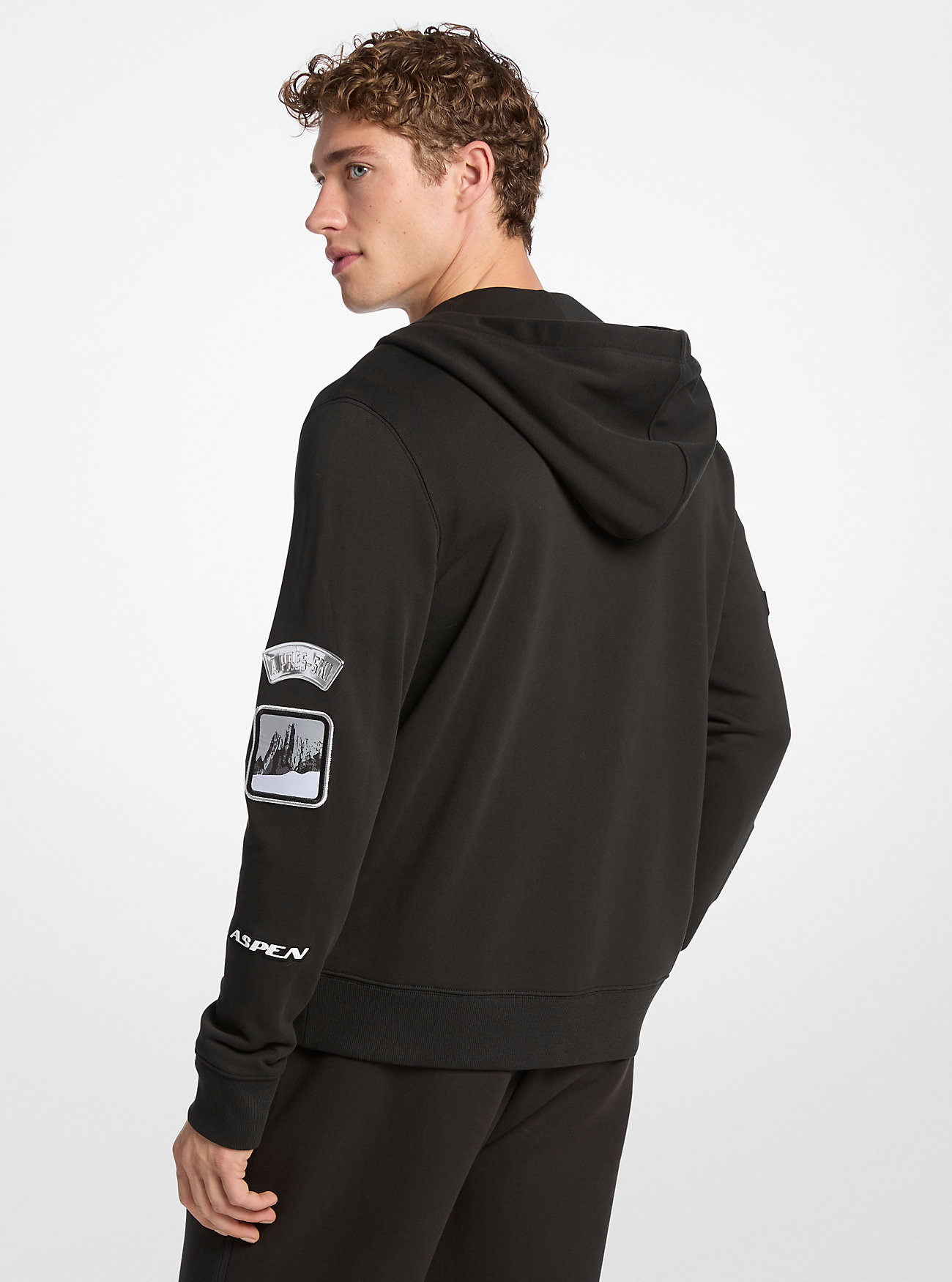 Embellished Cotton Zip-Up Hoodie