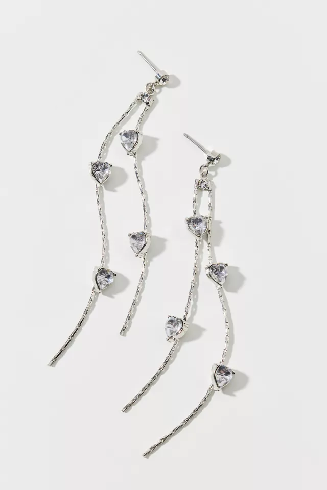 Heart Rhinestone Duster Earring