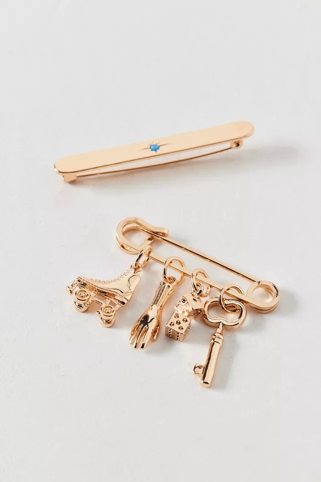 Mixed Charms Brooch Set