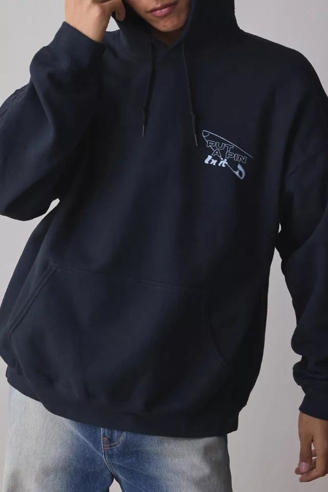 Pin Grunge Graphic Oversized Hoodie Sweatshirt