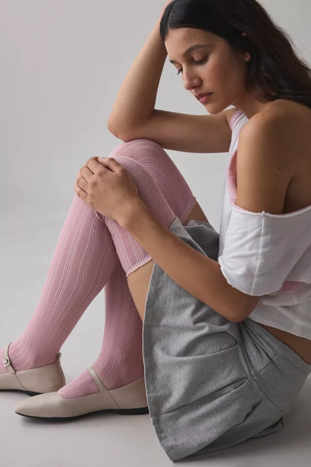 Pointelle Over-The-Knee Sock