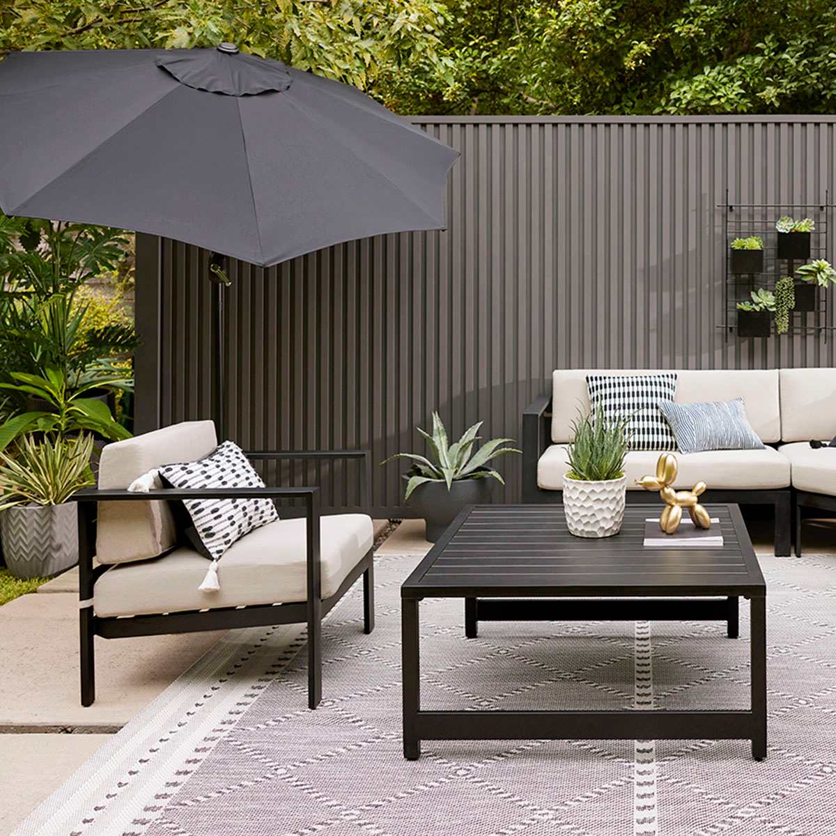 Soho Black Steel Patio Seating Chair