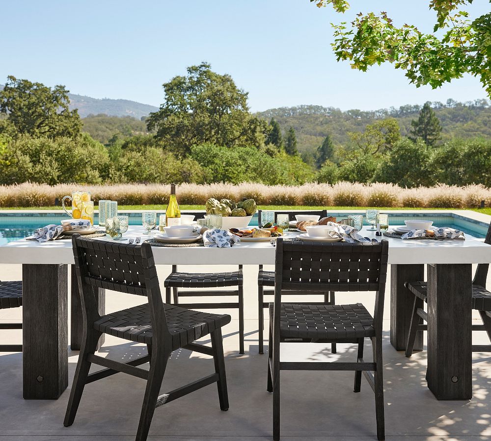 Abbott Acacia Woven Outdoor Dining Chair
