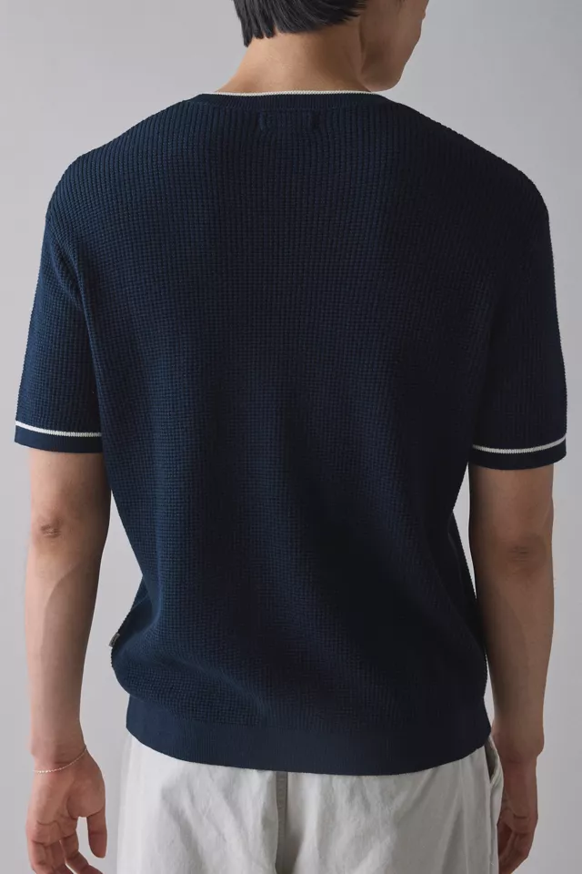 GUESS JEANS Embroidered Short Sleeve Sweater