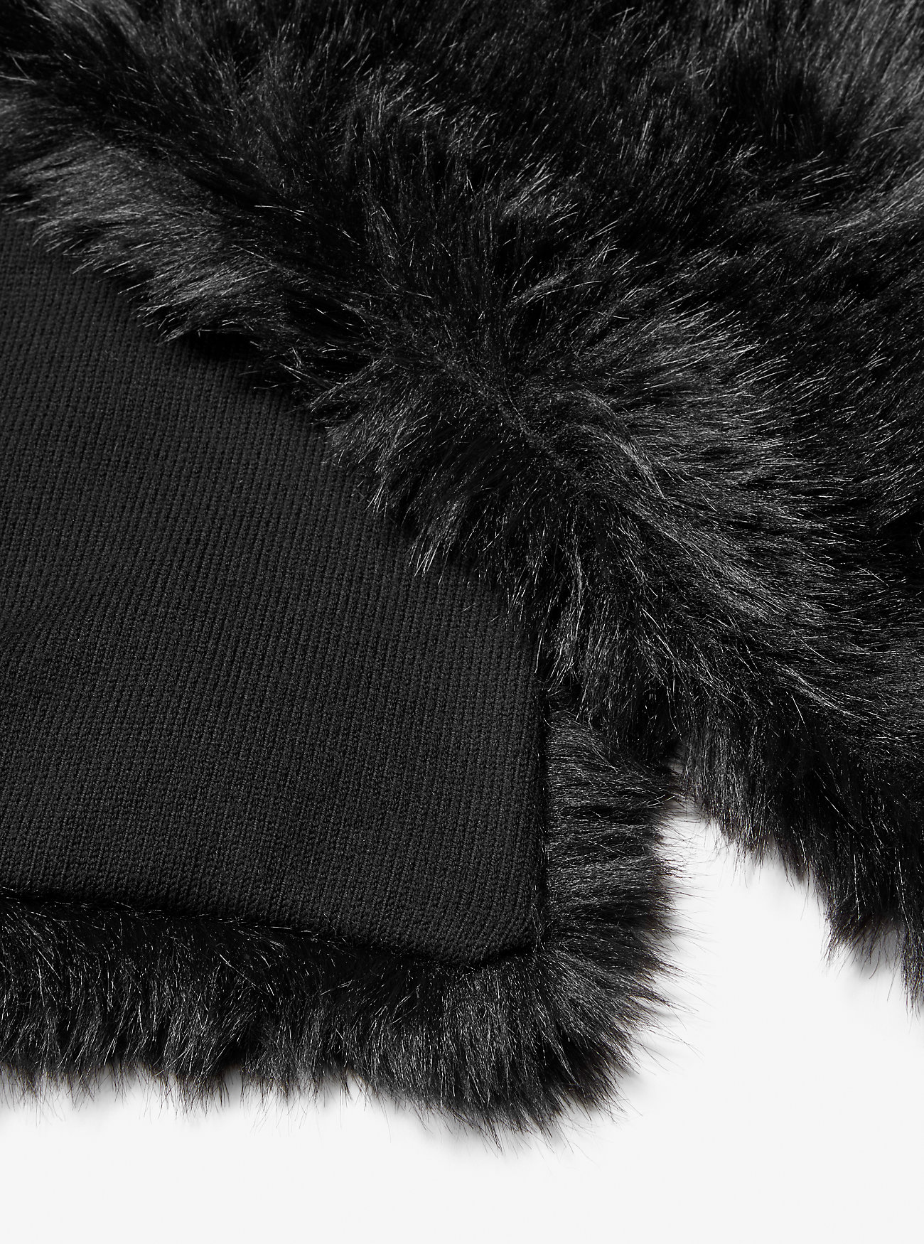 Faux Fur and Wool Scarf