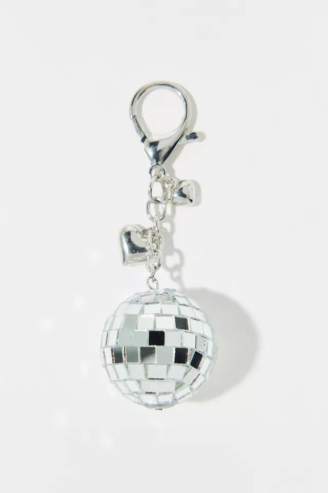 Mirrored Disco Ball Charm Keychain