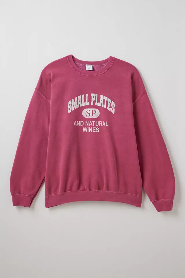 Small Plates Varsity Graphic Crew Neck Sweatshirt