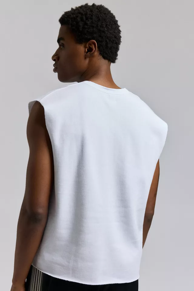 BDG Raw Cut Sleeveless Pocket Henley Tee