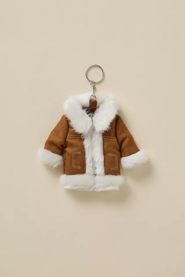 Mini Penny Lane Faux Fur Lined Coat Keychain