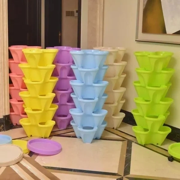 🌼Plant Festival Special 50% OFF-Stand Stacking Planters Strawberry Planting Pots