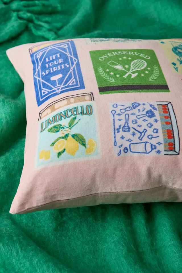 Matchbook Printed Velvet Throw Pillow