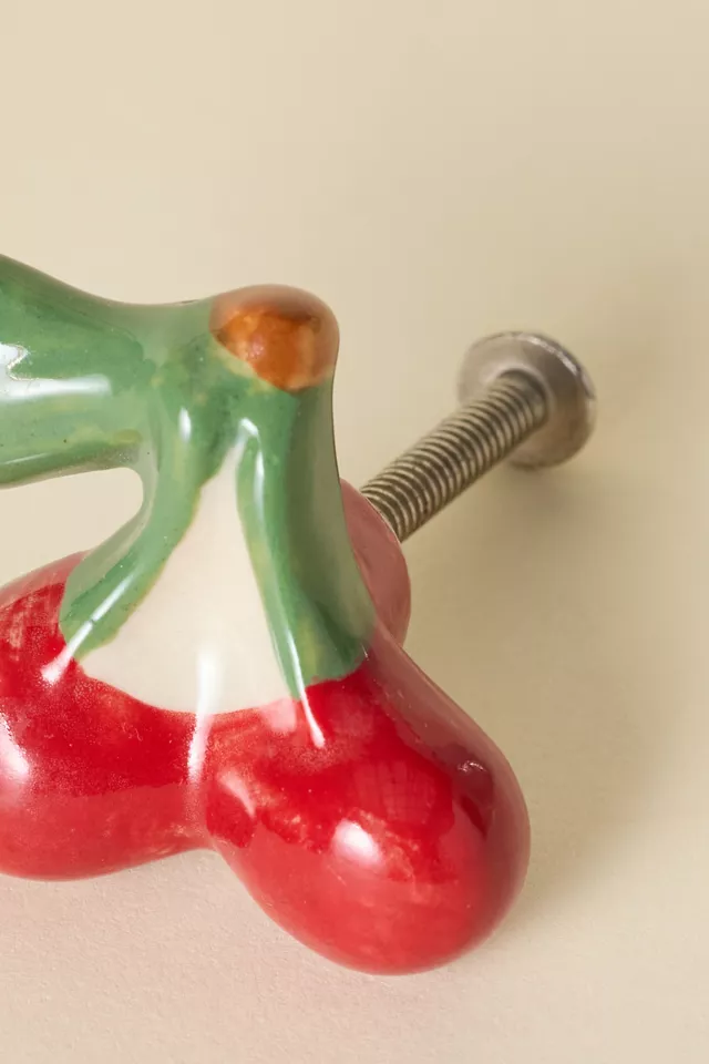 Cherry Stem Ceramic Knob/Wall Hook