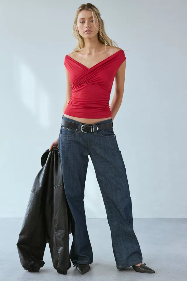 UO Sandy Off-The-Shoulder Crop Top