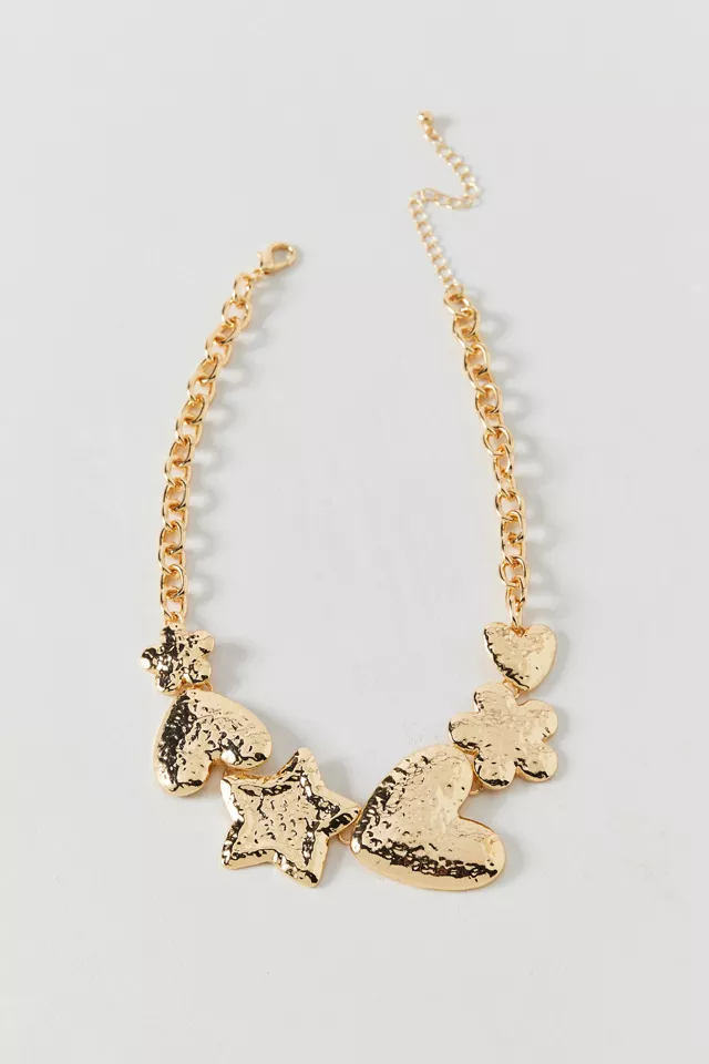 Hammered Icon Statement Necklace