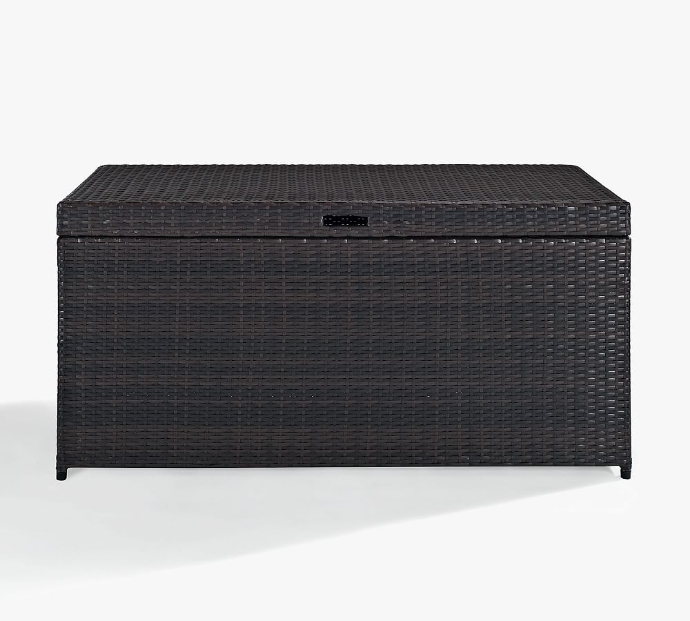 Benson Outdoor Wicker Pool Storage Bin