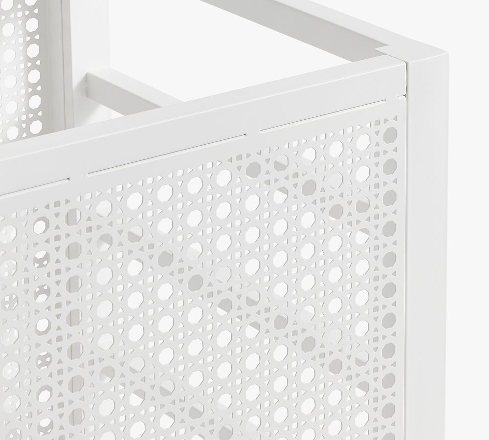 Malibu Performated Metal Outdoor Pool Storage Bin
