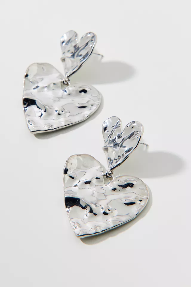 Hammered Hearts Earring