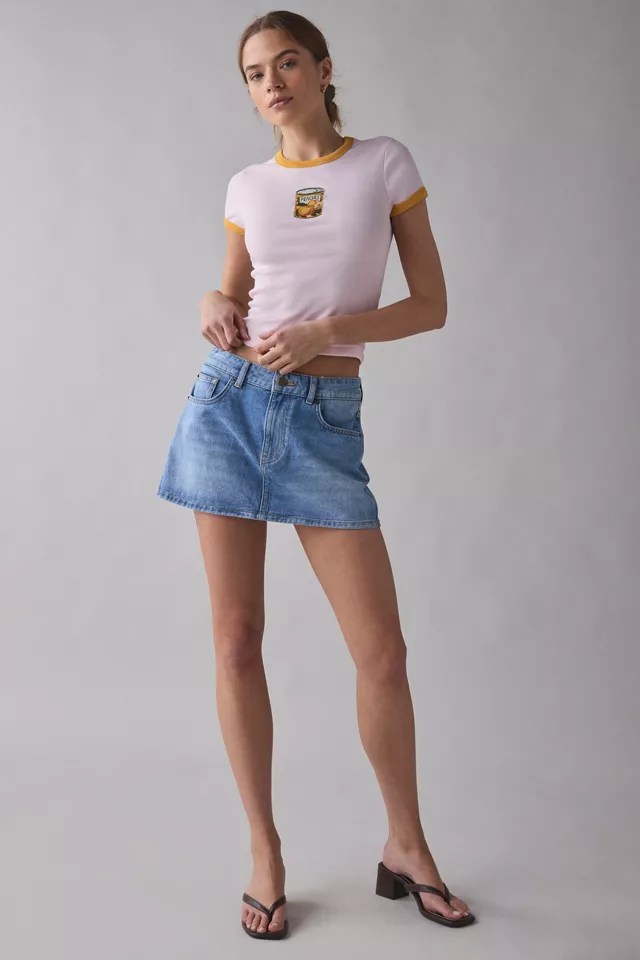 Kimchi Blue Too Perfect Peaches Graphic Ringer Baby Tee