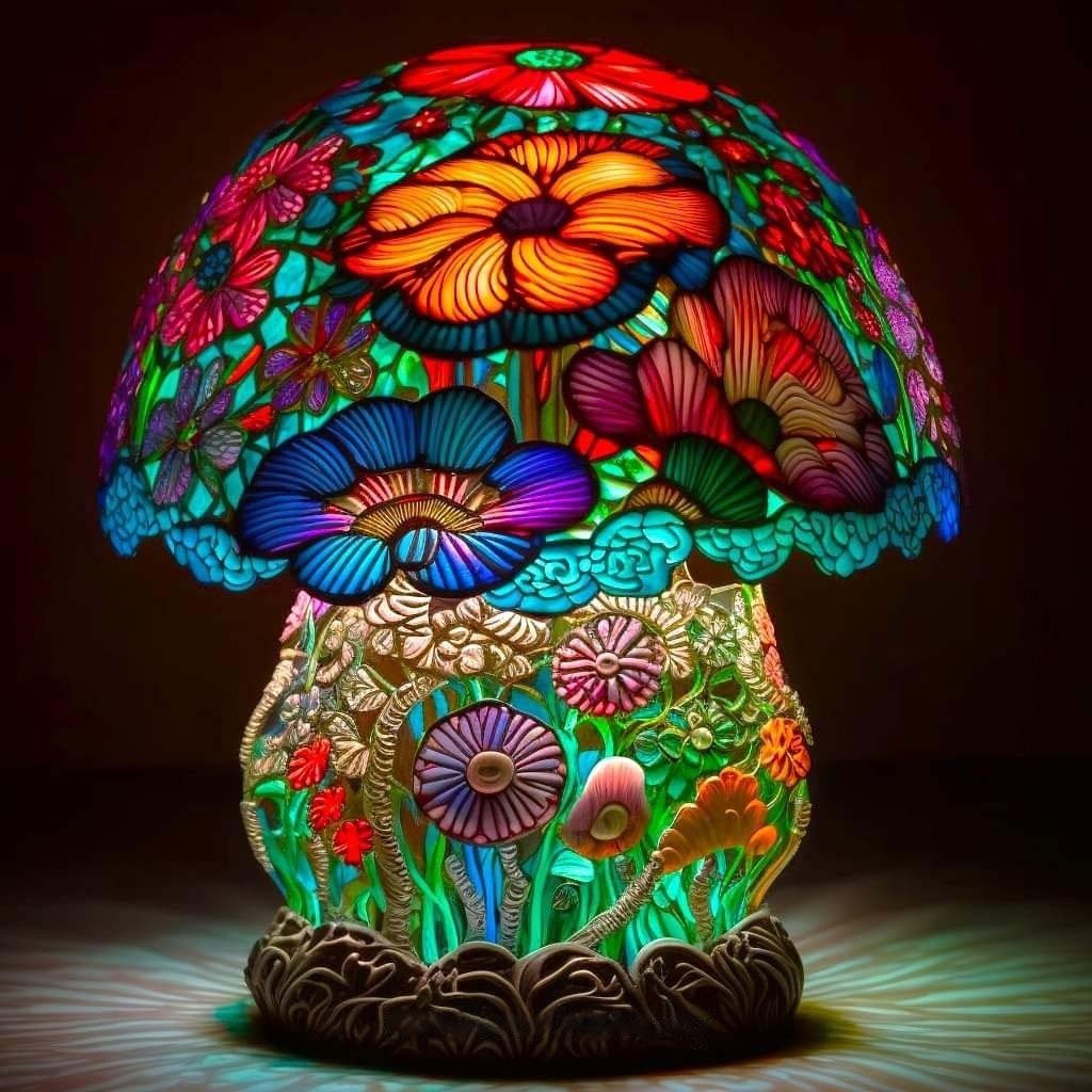 馃敟49% OFF - Stained Glass Plant Series Table Lamp