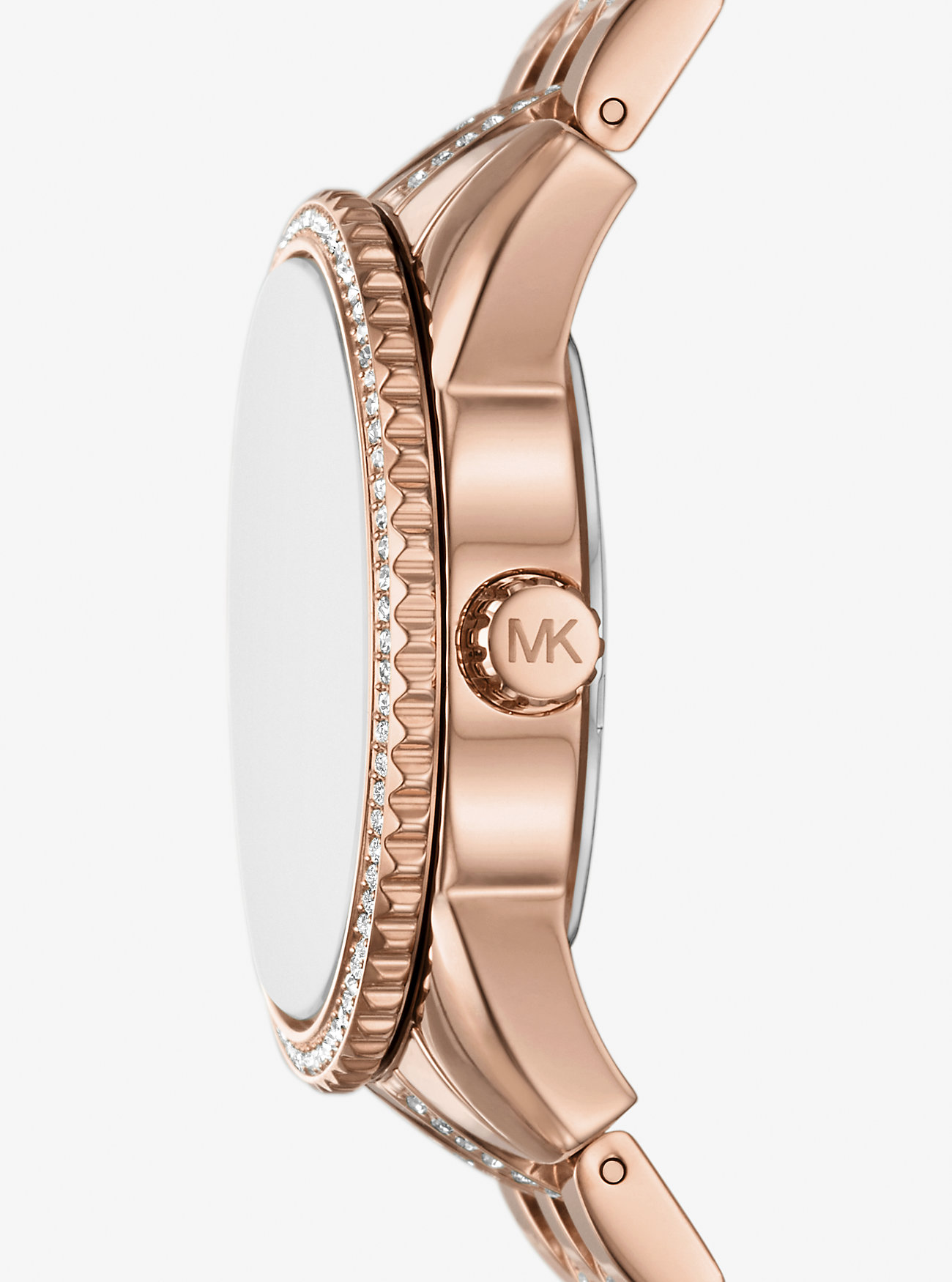 Mini Bryant Pavé Logo Rose Gold-Tone Watch