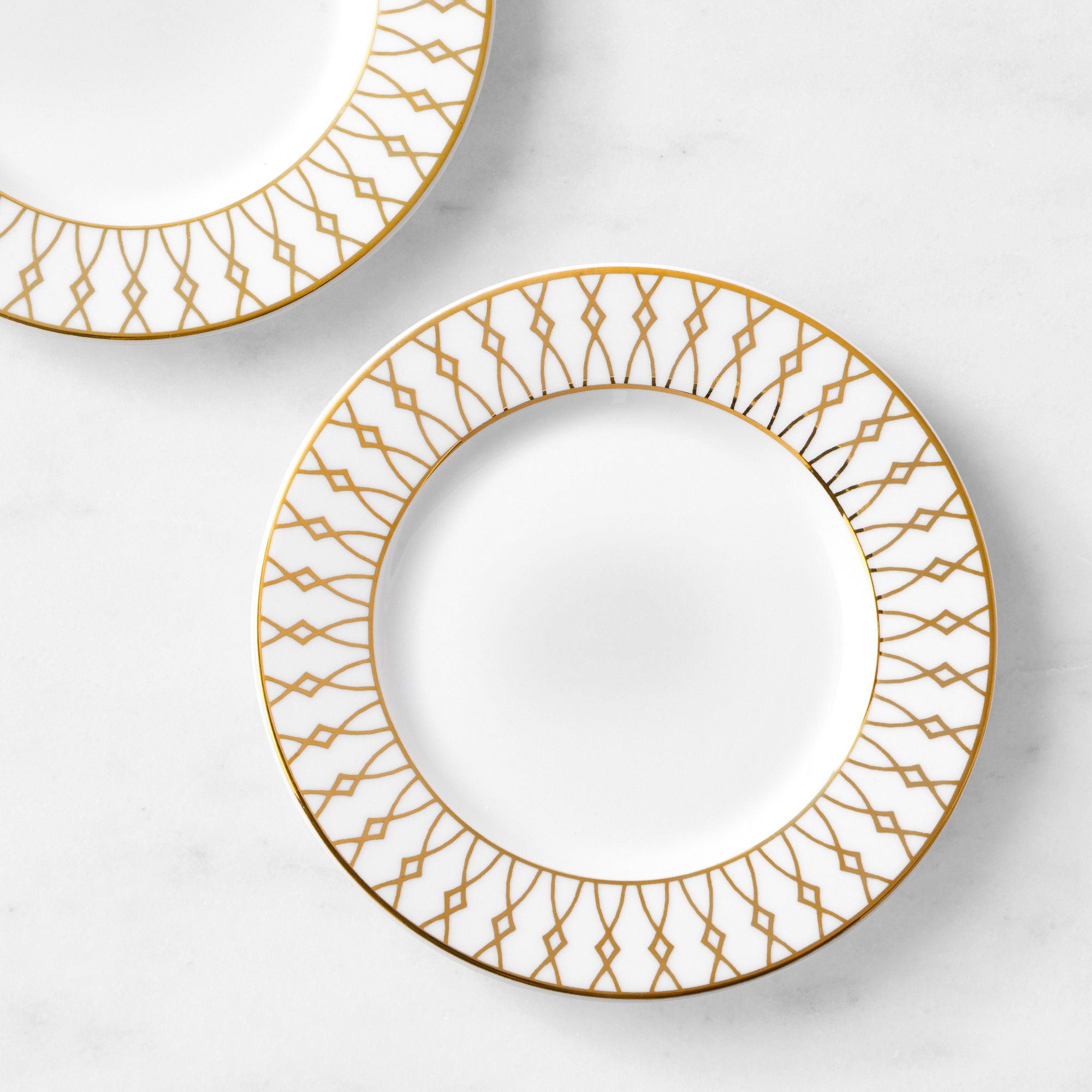 Regency Gold Appetizer Plates, Set of 4
