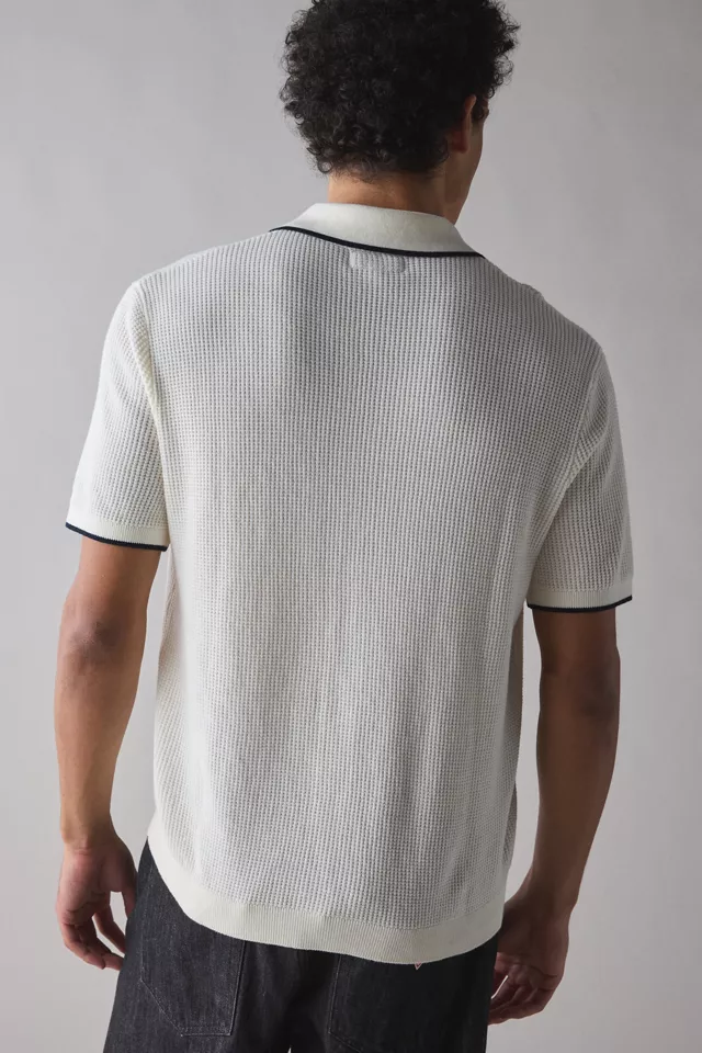 GUESS JEANS Short Sleeve Polo Cardigan